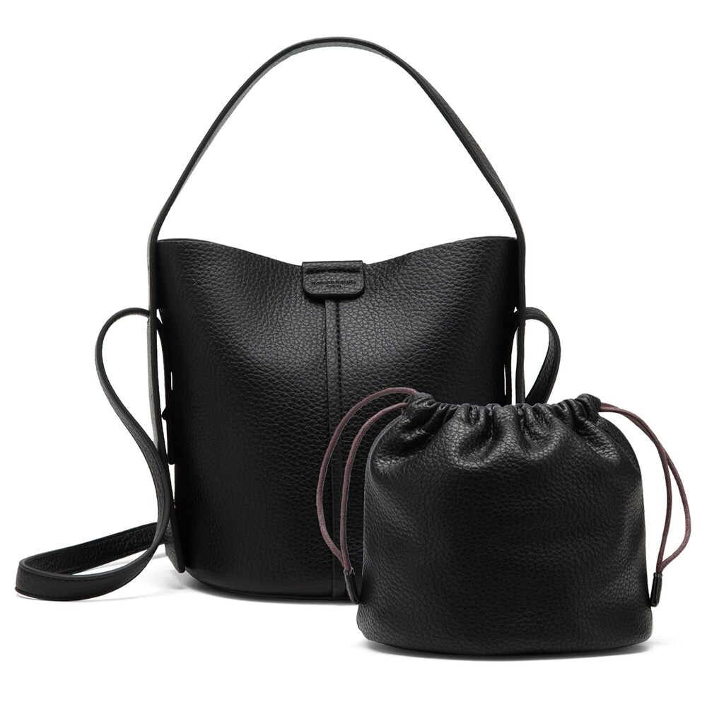 5951 Bucket Bag - Square Top Handle Satchel with Crossbody Strap, Shoulder
